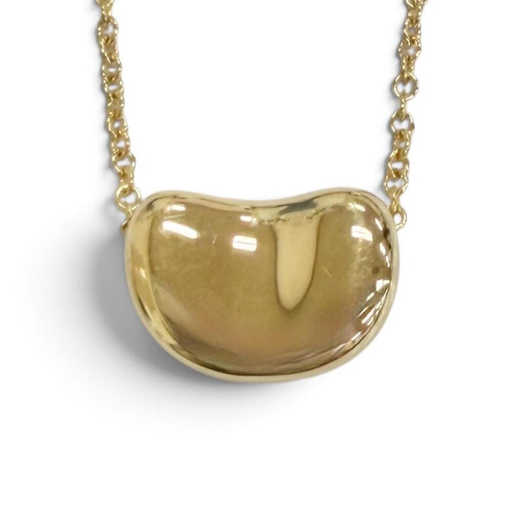 TIFFANY&Co. Tiffany & Co. Elsa Peretti Bean Design Pendant Necklace, 750 (YG)...
